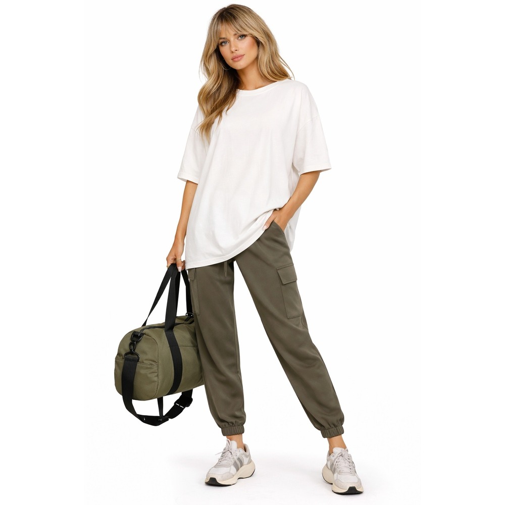 Evereve Ari Olive Green Cargo Joggers Pants Drawstring Waist‎ Pockets Casual XS
